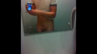 18 year old guy jerks off in the school toilets