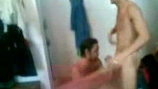 Straight guys play with each others dicks in Lockerroom