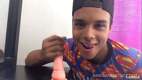 Twink Latino Jason Stroking With Dildo