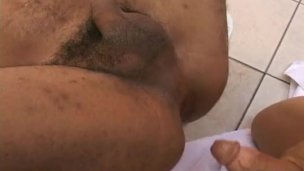 Latino riding his partners huge dick