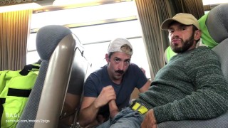 BAAL two guys wanking in the train