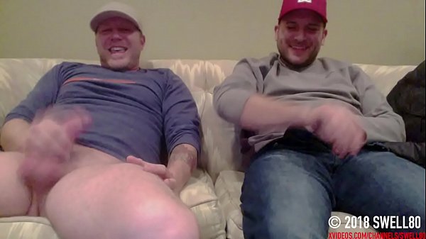 Straight chub caught on hidden cam jerk and cum with another guy