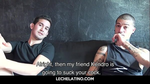 Tattooed Latin hunk Kendro bottoms for cute gay male-LECHELATINO.COM