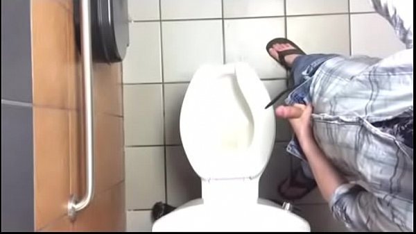jacking off in public washroom