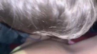 college teen getting sucked off in car