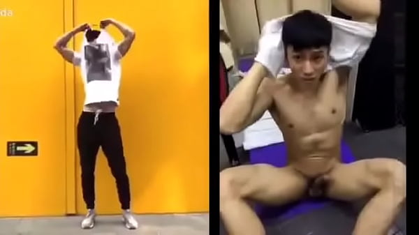 Boy workout and wank on cam