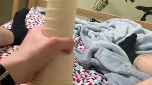 Soldier Fucks Fleshlight Instead of Working Out in the Morning