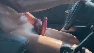 Sweaty Latino Driving Naked