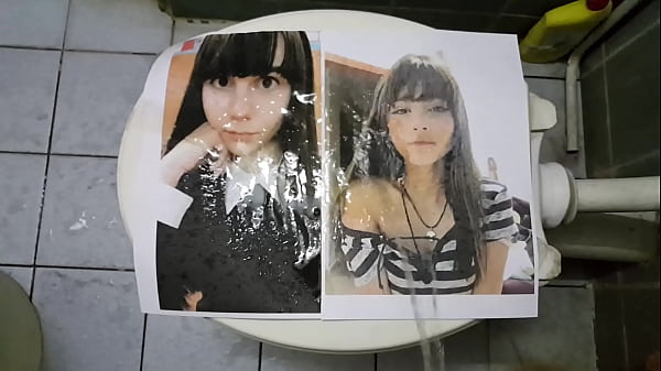 pissing on printed pic #3