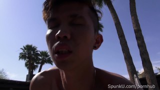 Asian twink Levy Foxx Jacks and Sucks Latin Stud Rica Trujillo