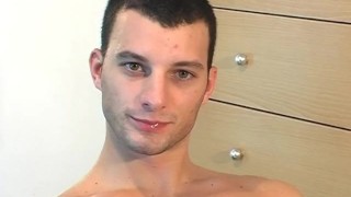 Seb innocent handsome hetero guy serviced his cock by us.