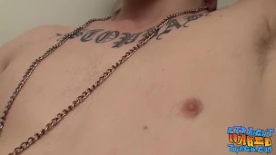 Straight amateur jerks off solo and cums