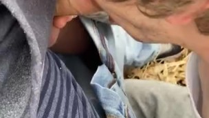 Blowjob in the woods from brother in law