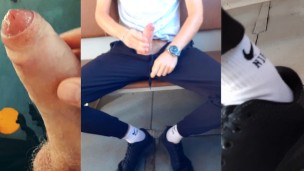 Guy masturbates in a TRAIN with cameras looking at NICE guys