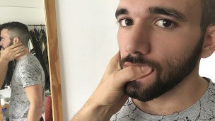 Hunk And Hairy Guy (Gonzo) Kneels And Slobbers On Stranger's Cock POV Style – Latin Leche