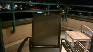 Asian Sissy is Frisky on the balcony – Voyeuristic vid