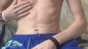 Hot Young Russian Masturbating With Sexy Hollister Boxers + BIGGEST CUMSHOT EVER!!!