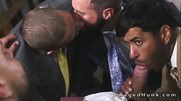 Big cock boss anal fucks realtors in suits