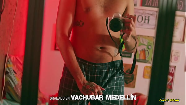 Big Uncut Cock Latino Camilo Brown Jerking Before Bed Cumshot In The Mirror