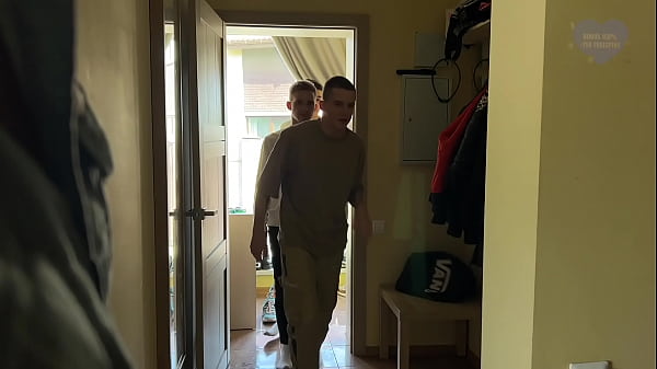 Stepfather and stepson fuck twinks in their tight asses while they play the console