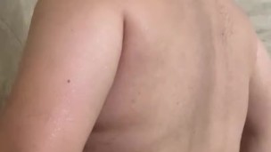 Taking a shower and letting the soap run down me