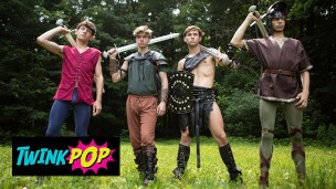 TWINKPOP – After A Sworn Fight Jordan Lake & Shae Reynolds Make A Sword Fight With Their Dicks
