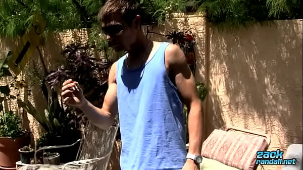 Adam Hess Wanking His Uncut Cock Under The Sun