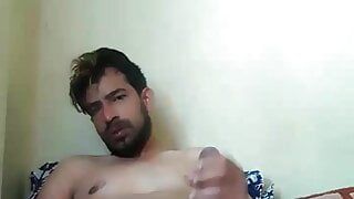Asian boy masturbating hard