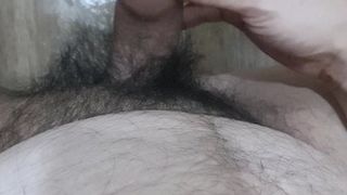 Asian chubby – uncut cock cum after piss