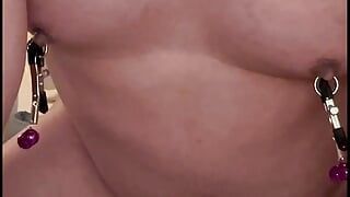 Nipple pierced fat asian bear