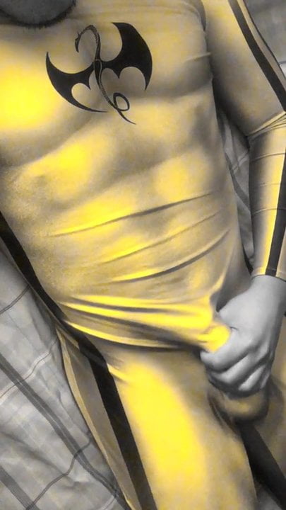 Asian Twink Grinds Against Superhero Zentai