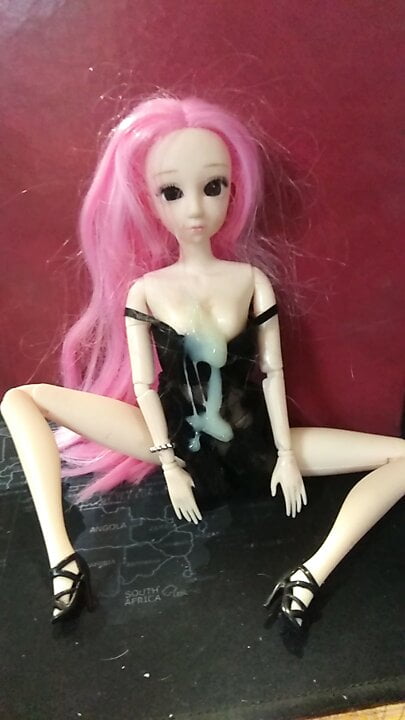 My Asian doll with lilac hair.