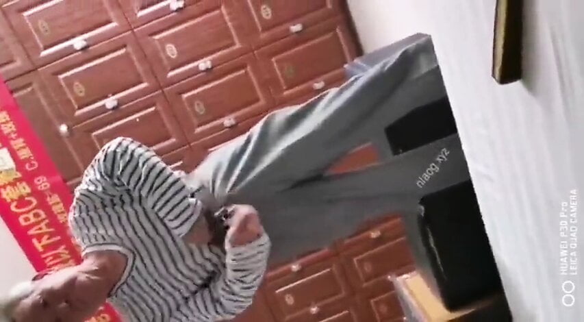 asian grandpa in bathroom