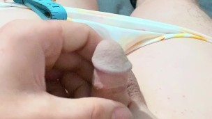 New panties and measuring my tiny cock