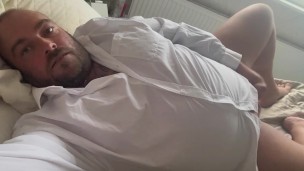 Daddy talks dirty with fat throbbing cock leaking precum