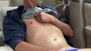 Love jacking off in my car in these sexy blue undies