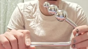 Playing with Vibrating Anal Beads for the First Time (full vid, intense orgasm)