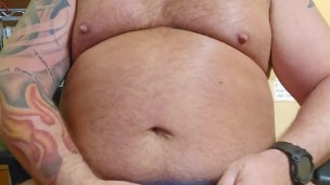 Stroking Thick Bear Cock