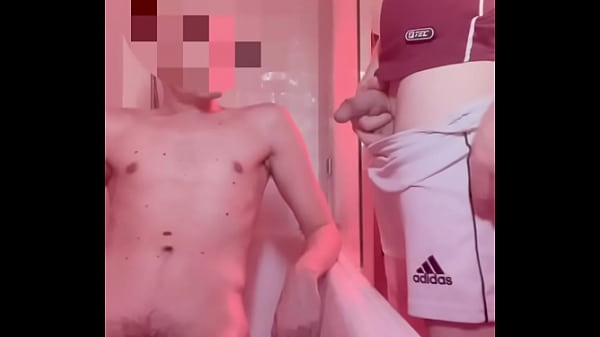 Amateur boy lost a bet, gets naked in the bathtub and is pissed on by his flatmate (body and mouth) – And he can’t hide that he likes it as his uncut cock gets hard in 1 min :)