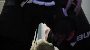 Hockey gear thrusting & cumming – Full load in gear