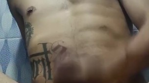 Jerking off my cock until cum