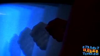 Straight thug Bryce Corbin teases by jerking off solo