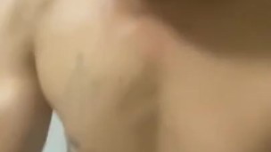 Handjob big dick in  shower