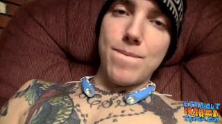 Homemade video of straight thug Blinx masturbating dick solo