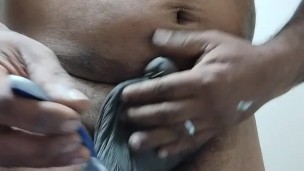 Micropenis pubic hair trimming.