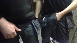 Boss massaging my juicy cock