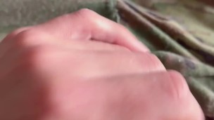 Found some red boxer shorts in the lockers on post and decided to cum on them!