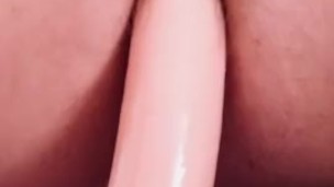Hairy Ass Riding Dildo
