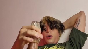 Horny eboy jerking off