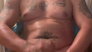 Latino daddy masturbating and cums for you